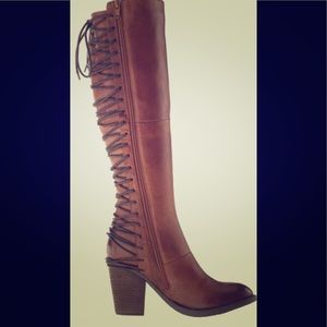 Steve Maddens Leather Rikter Knee High Boots